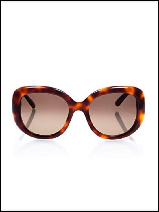 Women\'s Gancino Sunglasses, Full Rim Oval, Plastic Frame, Brown Gradient Lens